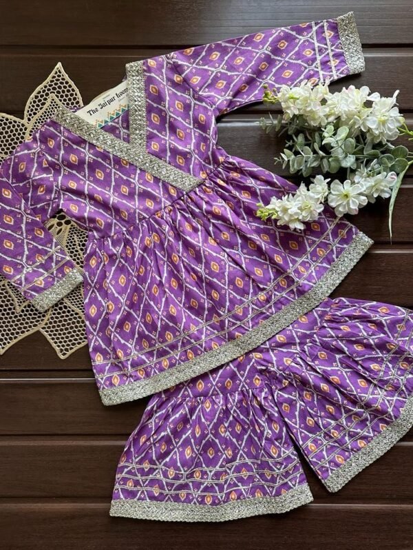 shop purple sharara suit for girls