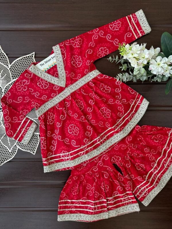 shop Partywear bandhej girls suit